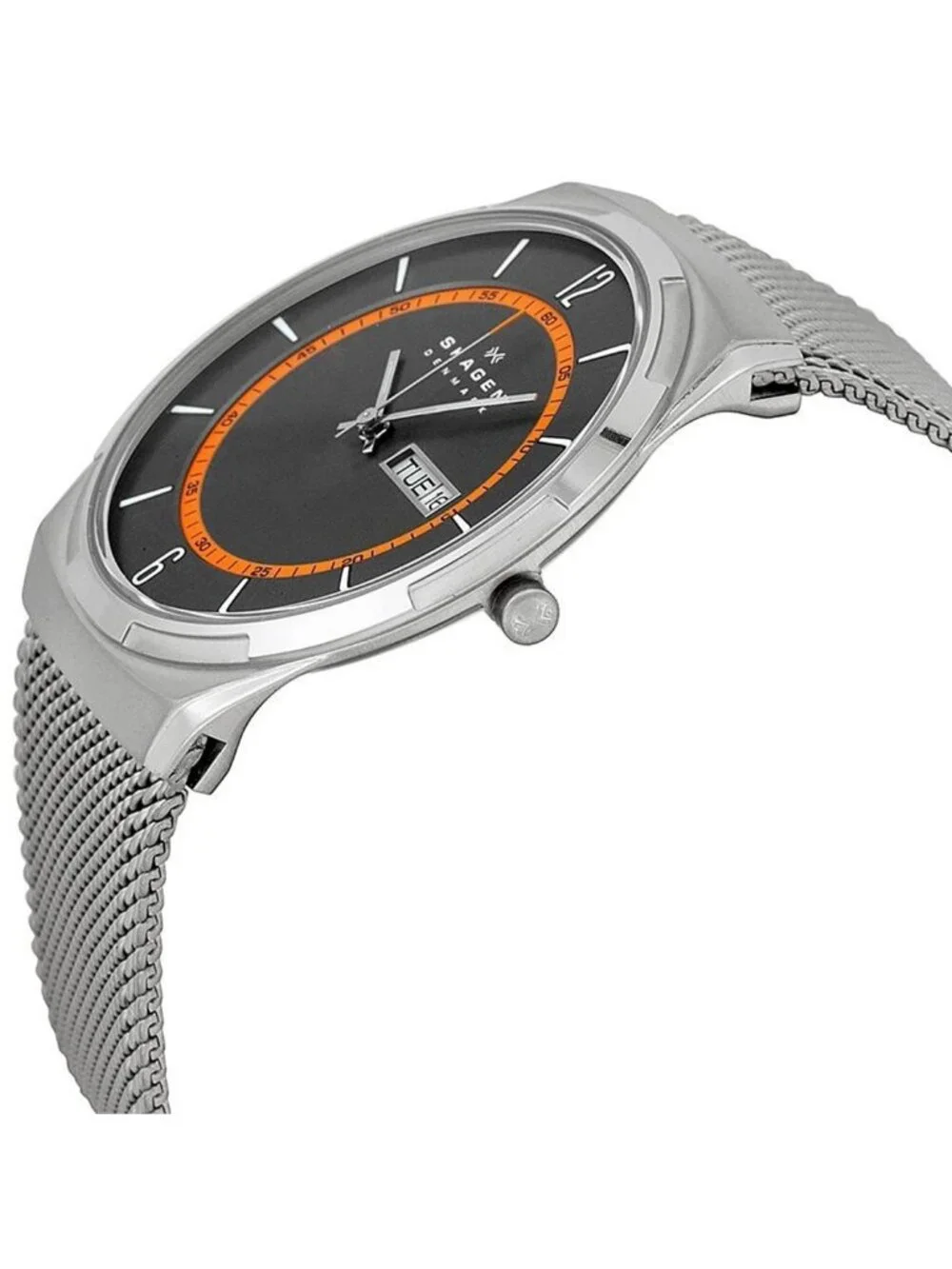 NWT Skagen Melbye Grey Dial Grey Mesh Men's Watch